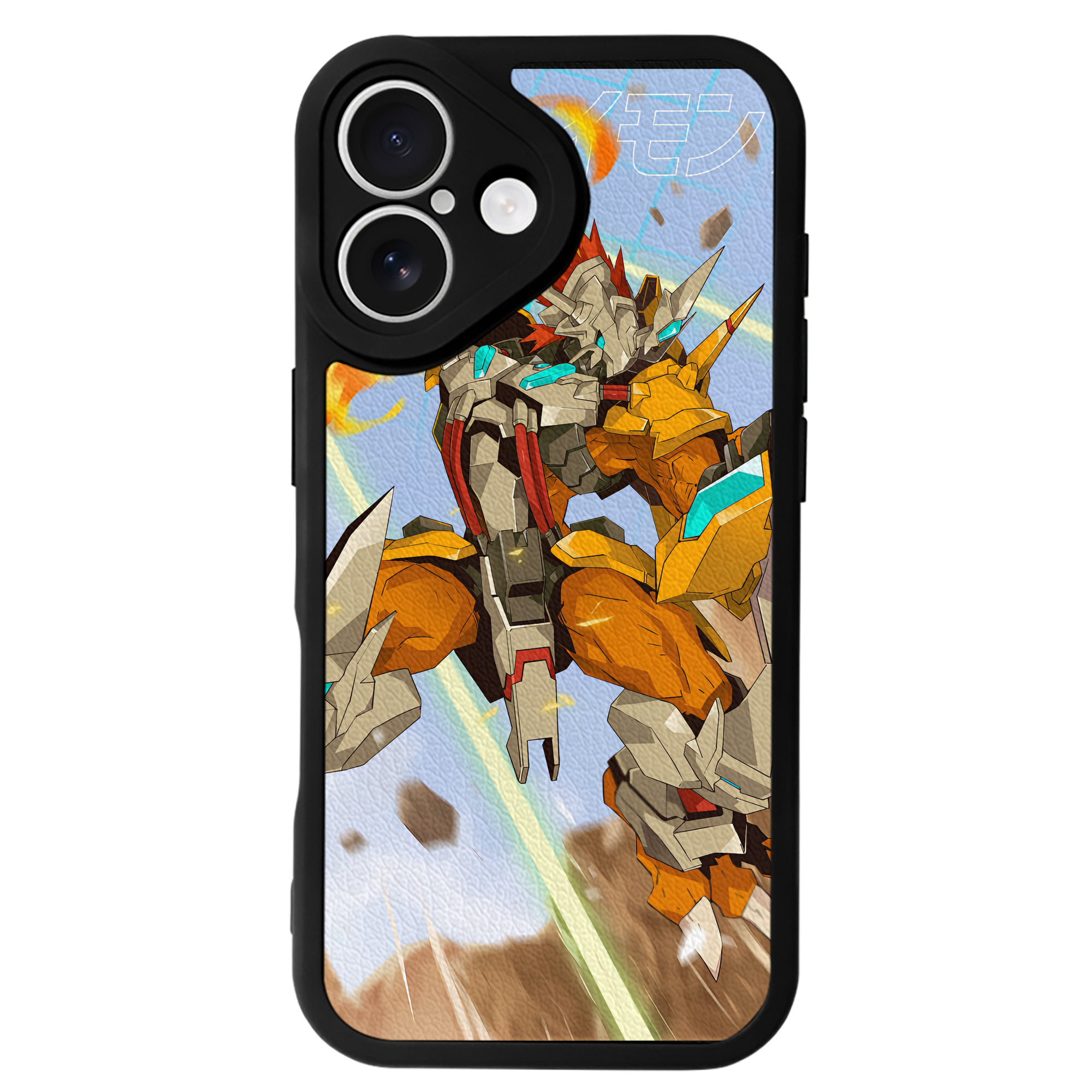 （画像用） Digimon デジタルモンスター/デジモン 【iPhone 16シリーズ対応】シリコンスマホケース（レザー調） 材質：シリコン